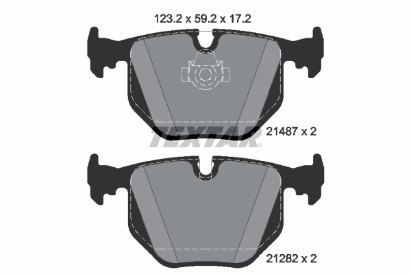 Piduriklotsi komplekt, ketaspidur TEXTAR 2148781
