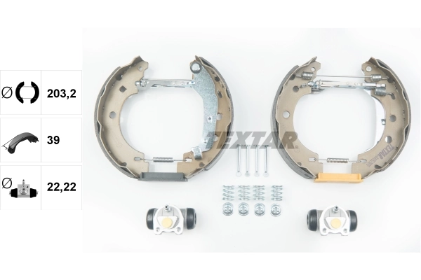 Piduriklotside komplekt TEXTAR 84052800