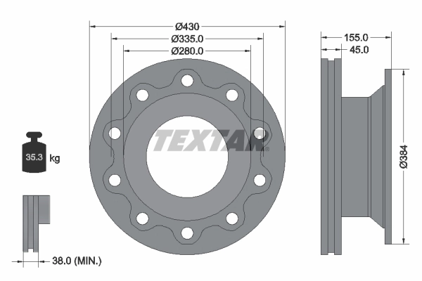 Piduriketas TEXTAR 93102000