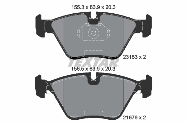 Piduriklotsi komplekt, ketaspidur TEXTAR 2318302