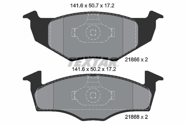 Piduriklotsi komplekt, ketaspidur TEXTAR 2186602