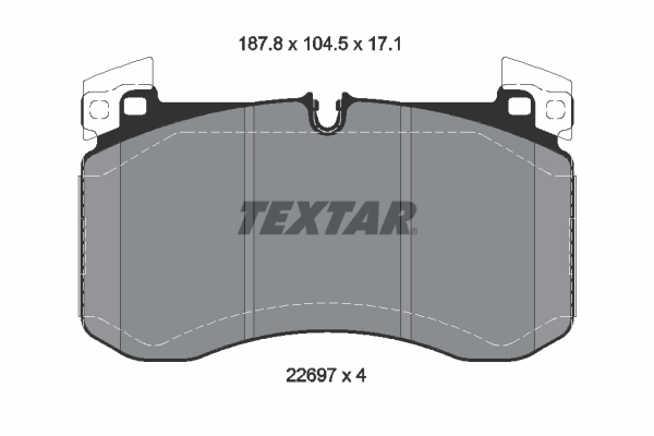 Piduriklotsi komplekt, ketaspidur TEXTAR 2269701
