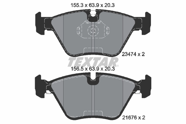 Piduriklotsi komplekt, ketaspidur TEXTAR 2347402