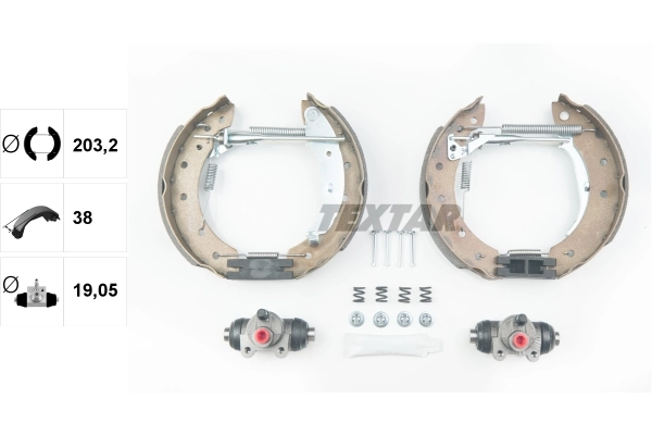 Piduriklotside komplekt TEXTAR 84048000