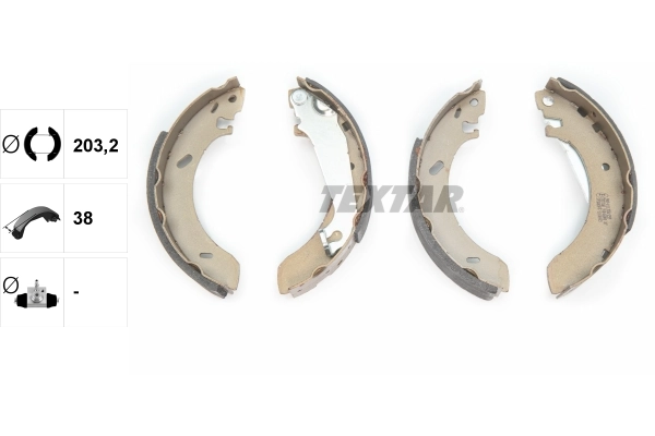 Piduriklotside komplekt TEXTAR 91043800