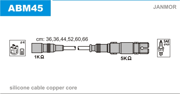 Süütesüsteemikomplekt JANMOR ABM45