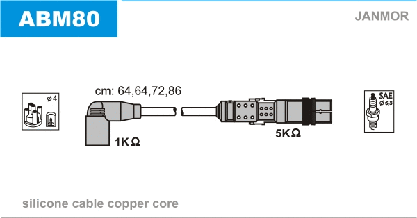 Süütesüsteemikomplekt JANMOR ABM80