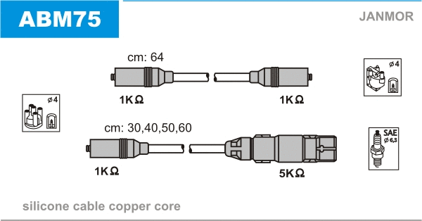 Süütesüsteemikomplekt JANMOR ABM75