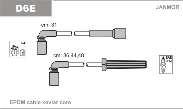 Süütesüsteemikomplekt JANMOR D6E