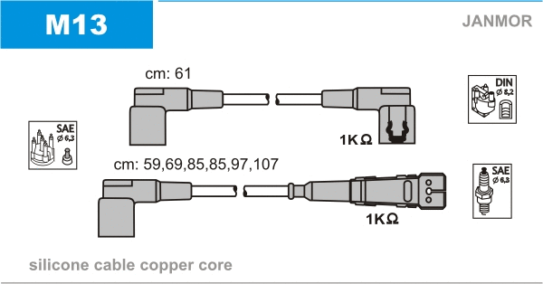 Süütesüsteemikomplekt JANMOR M13