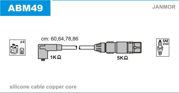 Süütesüsteemikomplekt JANMOR ABM49