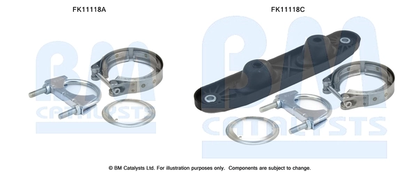 Montaažikomplekt, tahma-/partiklifilter BM CATALYSTS FK11118