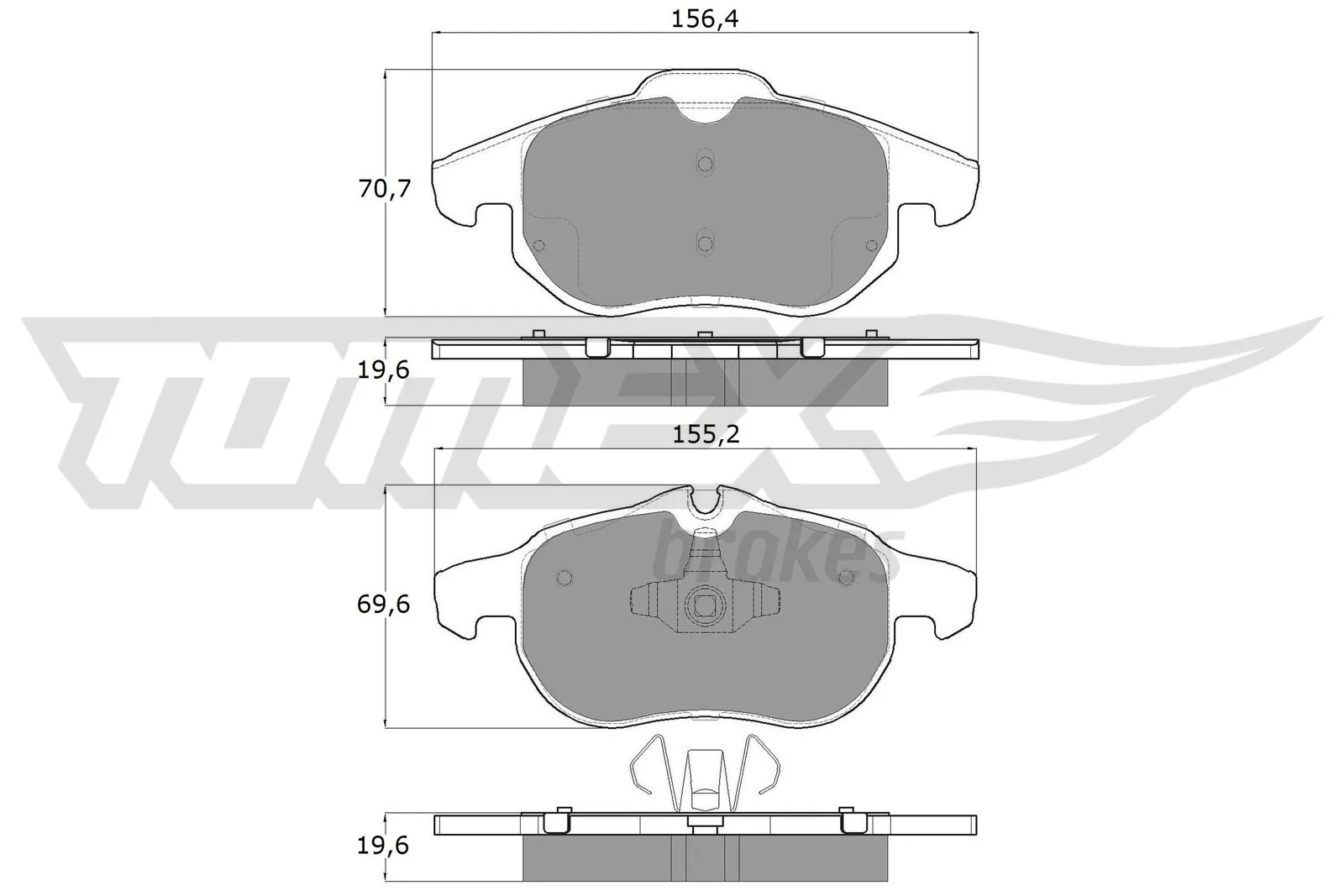 Piduriklotsi komplekt, ketaspidur TOMEX Brakes TX 13-04