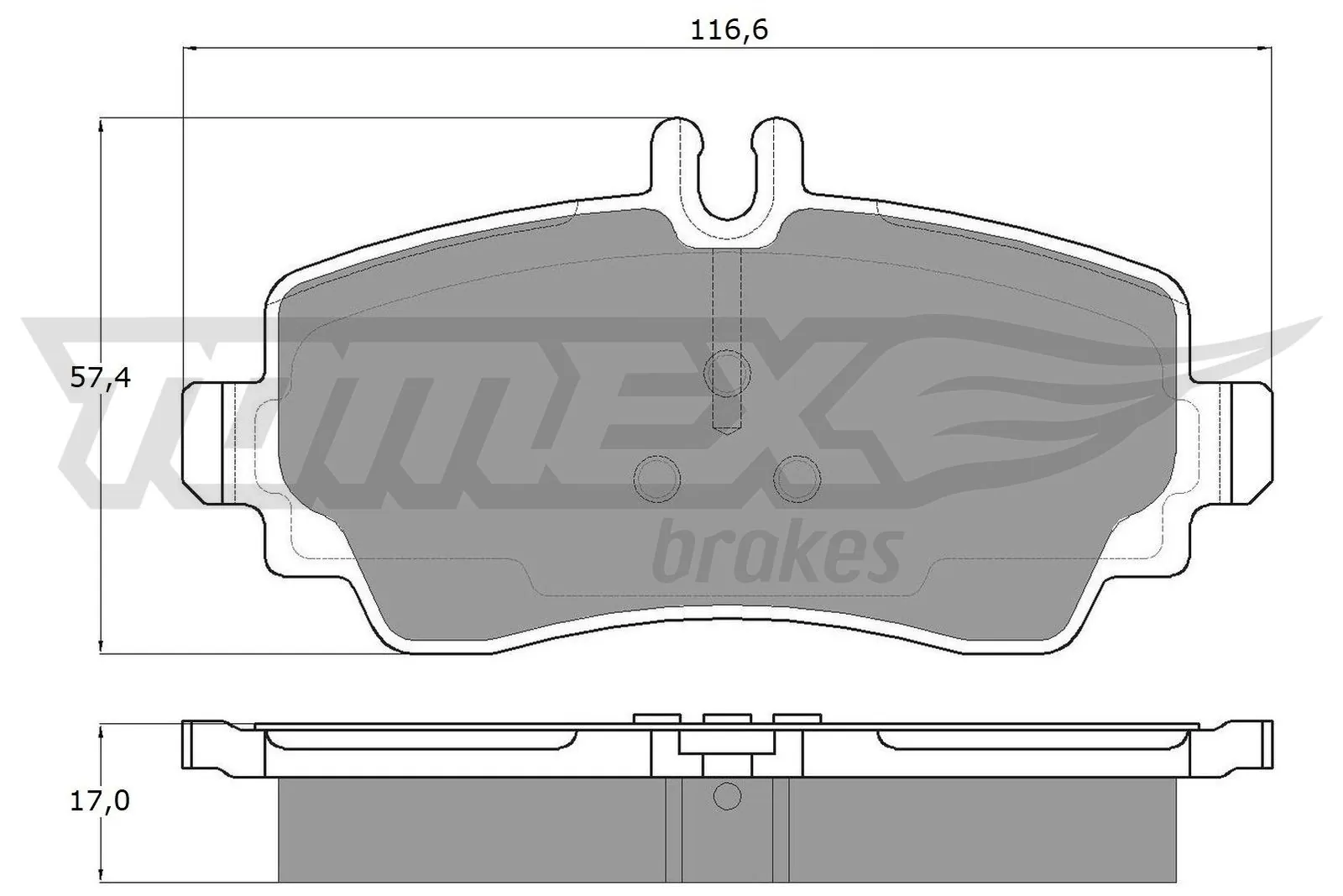 Piduriklotsi komplekt, ketaspidur TOMEX Brakes TX 12-75