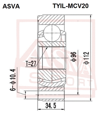 ШРУС ВНУТРЕННИЙ ПРАВЫЙ 27x112
