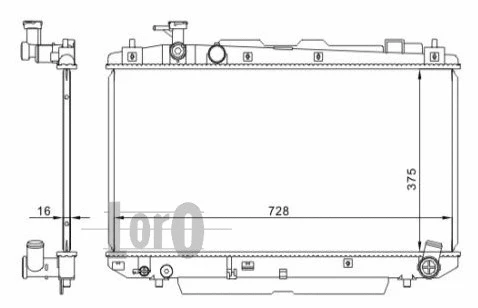 Radiaator, mootorijahutus ABAKUS 051-017-0026