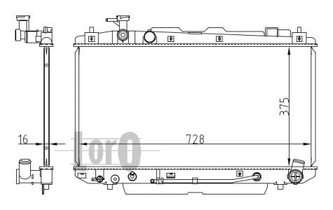 Radiaator, mootorijahutus ABAKUS 051-017-0029