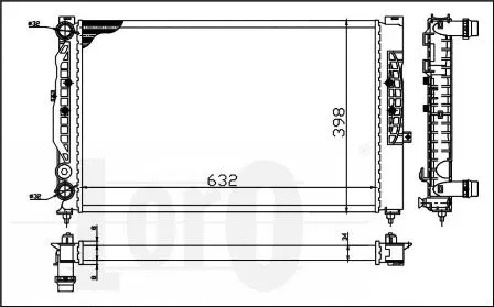 Radiaator, mootorijahutus ABAKUS 053-017-0057