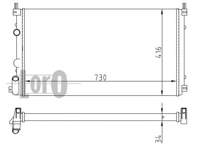 Radiaator, mootorijahutus ABAKUS 037-017-0064