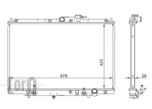 Radiaator, mootorijahutus ABAKUS 018-017-0004