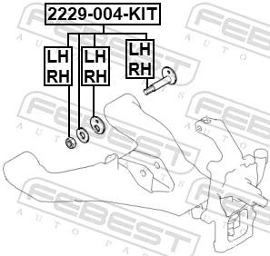 Rattakalde korrektuurkruvi FEBEST 2229-004-KIT