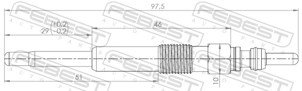 Hõõgküünal FEBEST 23642-004