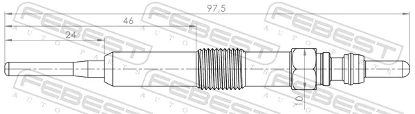 Hõõgküünal FEBEST 24642-001
