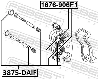 Remondikomplekt, Pidurisadul FEBEST 3875-DAIF