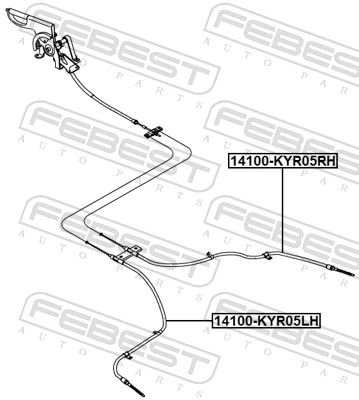 Tross, seisupidur FEBEST 14100-KYR05RH