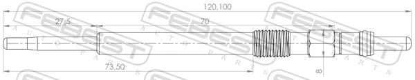 Hõõgküünal FEBEST 28642-001