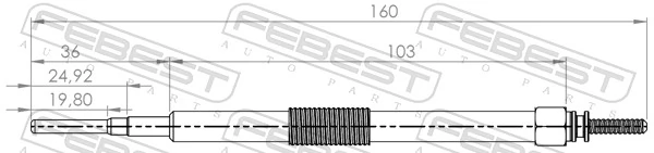 Hõõgküünal FEBEST 01642-005