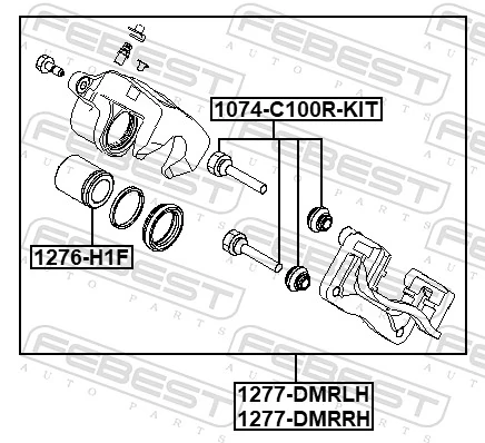 Pidurisadul FEBEST 1277-DMRRH