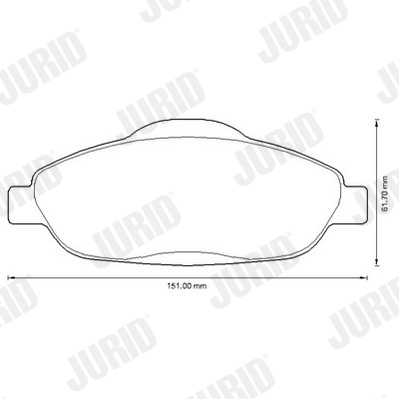Piduriklotsi komplekt, ketaspidur JURID 573241JC