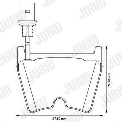 Piduriklotsi komplekt, ketaspidur JURID 573195JC