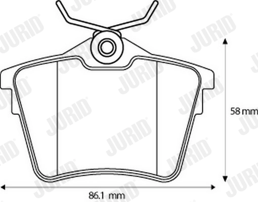 Piduriklotsi komplekt, ketaspidur JURID 573133JC