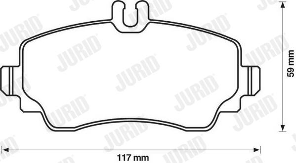 Piduriklotsi komplekt, ketaspidur JURID 571945JC
