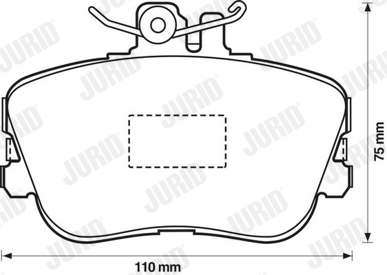 Piduriklotsi komplekt, ketaspidur JURID 571828JC