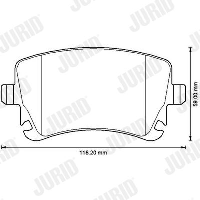 Piduriklotsi komplekt, ketaspidur JURID 573220JC