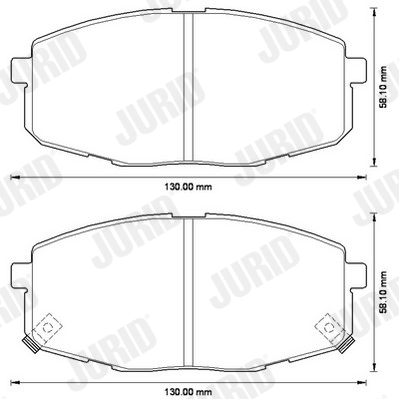 Piduriklotsi komplekt, ketaspidur JURID 572577JC