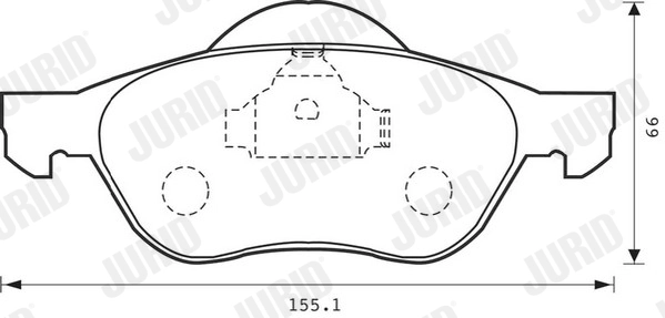 Piduriklotsi komplekt, ketaspidur JURID 573016JC