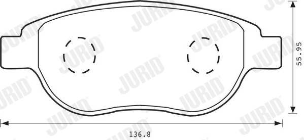 Piduriklotsi komplekt, ketaspidur JURID 573031JC