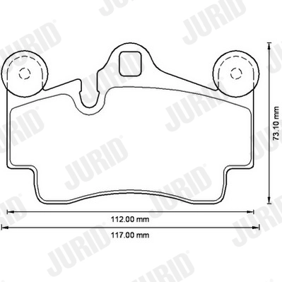 Piduriklotsi komplekt, ketaspidur JURID 573227JC