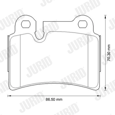 Piduriklotsi komplekt, ketaspidur JURID 573297JC