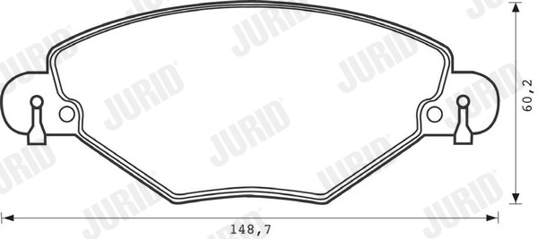 Piduriklotsi komplekt, ketaspidur JURID 573027JC