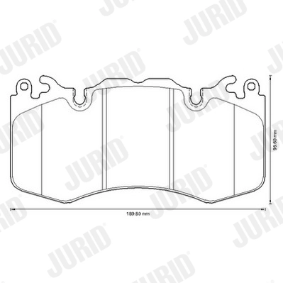 Piduriklotsi komplekt, ketaspidur JURID 573343JC