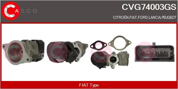 EGR-klapp CASCO CVG74003GS