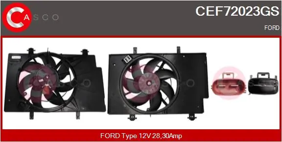 Elektrimootor, radiaatoriventilaator CASCO CEF72023GS