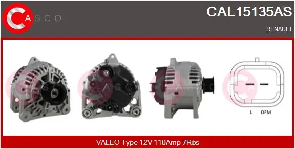 Generaator CASCO CAL15135AS