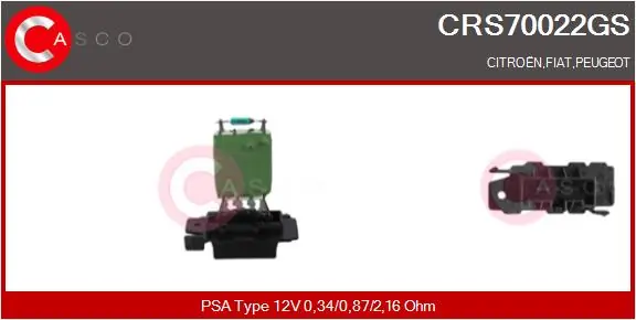 Takistus, salongipuhur CASCO CRS70022GS