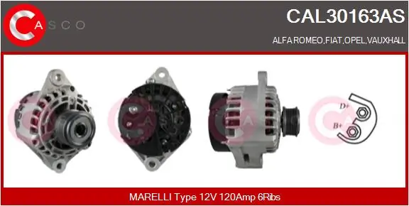 Generaator CASCO CAL30163AS